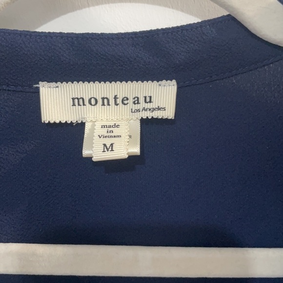 Navy blue peplum blouse - Picture 2 of 4